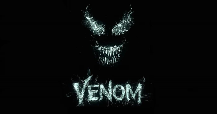 Venom digital wallpaper background Eyes black Sony Logo 2k