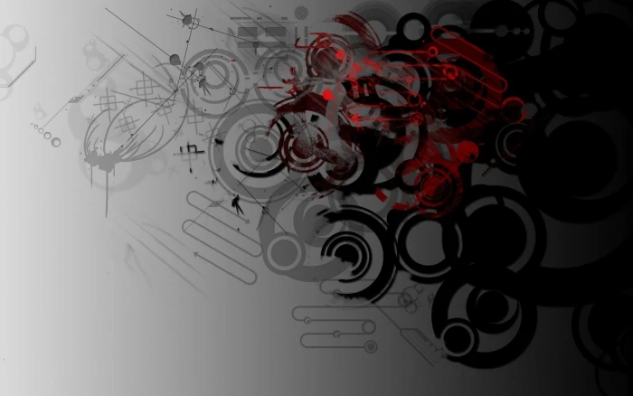 white and black abstract painting digital art CGI render simple background