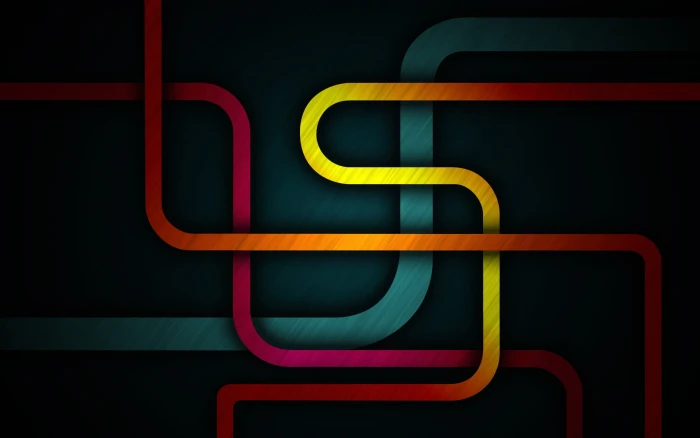 yellow green purple and orange lines abstract illustration