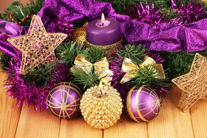 purple and gold Christmas decor lot stars decoration tape 2k 4k 5k