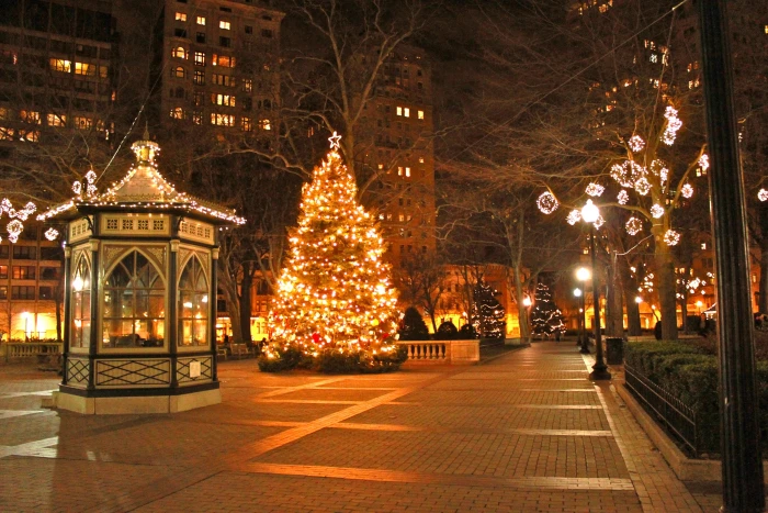 backgrounds beauty christmas city lights photography street 2k 4k