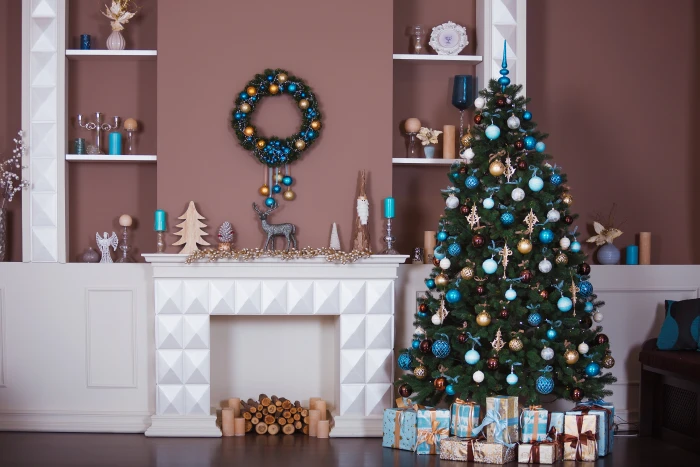 decoration toys tree New Year Christmas gifts white design 2k 4k 5k