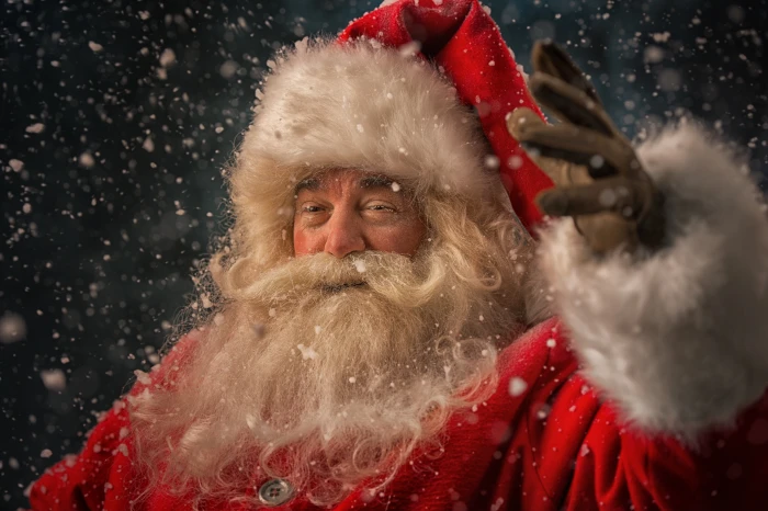 winter snow New Year Christmas Santa Claus happy Xmas 2k 4k