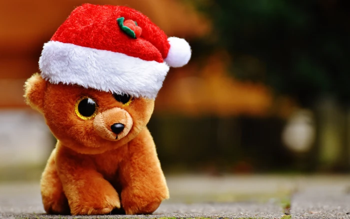 toy teddy bear backgrounds christmas Download 2k