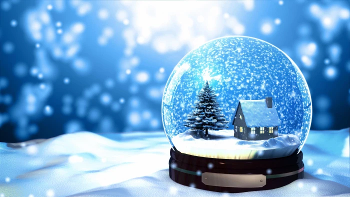 winter blue snowfall sky globe sphere world snow 2k