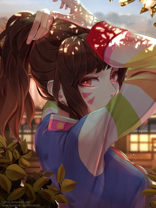 D Va from Overwatch video games artwork 2k