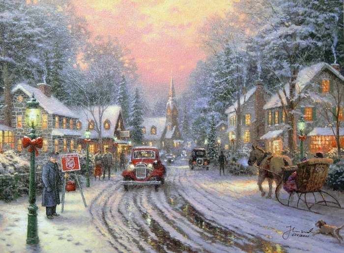 Thomas Kinkade Seasons Of Giving christmas tree christnas