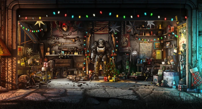 The game Christmas New year Weapons Decoration Garage 2k