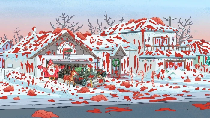 TV Show Rick and Morty Christmas Smith Sanchez