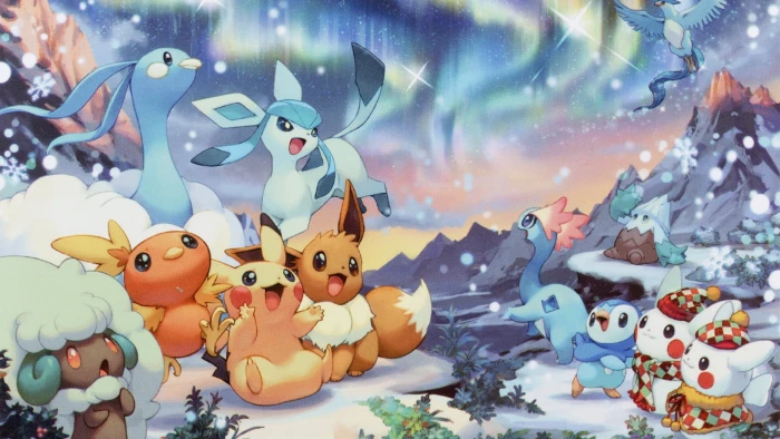 assorted characters Pokemon wallpaper Pok mon Christmas holiday 16
