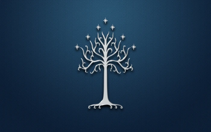 The Lord Of Rings White Tree of Gondor studio shot colored background