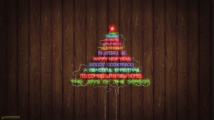 text Christmas tree light signage ornaments christmas lights