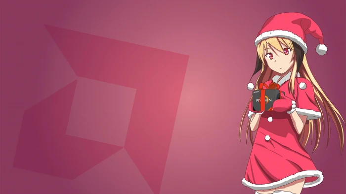 AMD anime Anime Girls christmas CPU Hardware Presents 2k