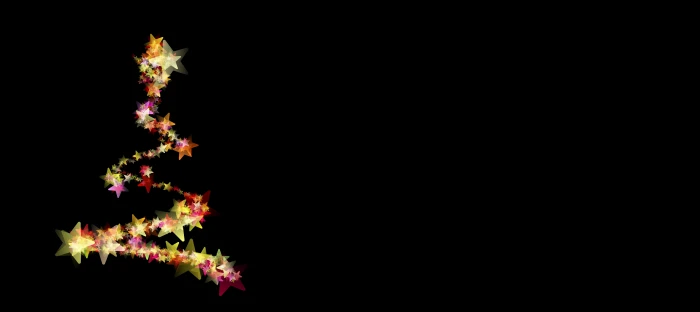 Holiday Christmas Black Tree Minimalist 2k 4k 5k