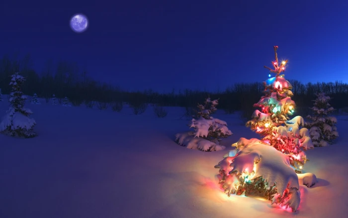 Christmas tree wallpaper holiday christmas lights landscape 70