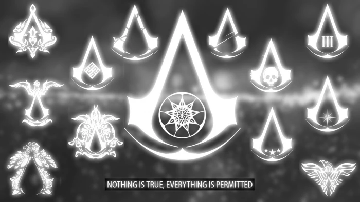 Assassin's Creed logo photo of with nothing is true everything permitted