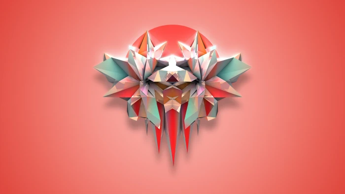 multicolored crystals wallpaper artwork colorful Justin Maller 2k