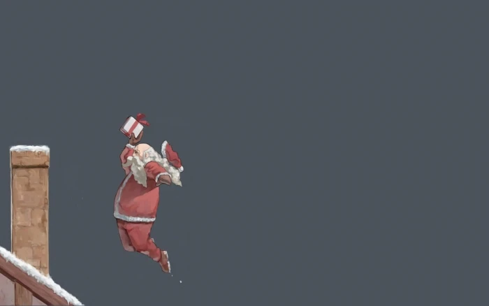 slam dunk christmas santa claus basketball Sports Basketball HD Art