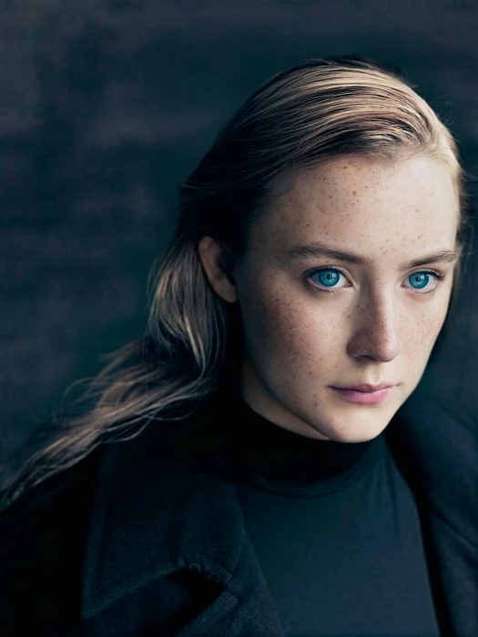 actress women blue eyes Saoirse Ronan portrait looking at camera