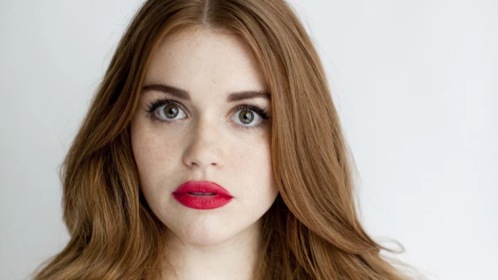 Actresses Holland Roden Face Green Eyes Lipstick Redhead