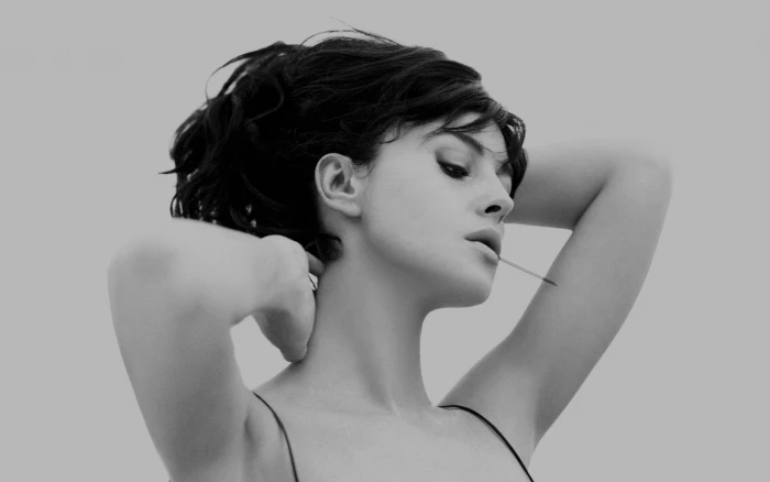 Actresses Monica Bellucci one person studio shot young adult