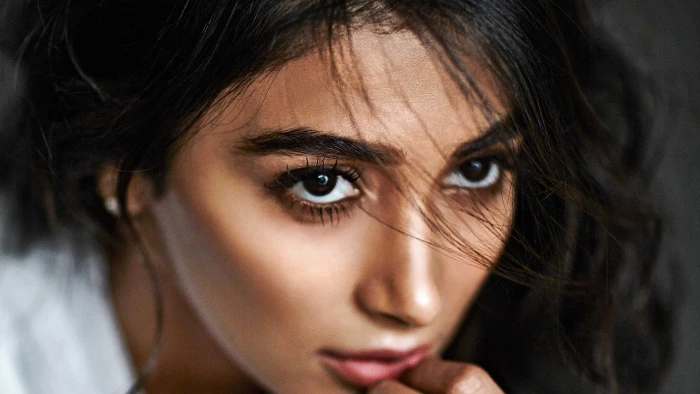Actresses Pooja Hegde Bollywood Brown Eyes Brunette Indian 2k