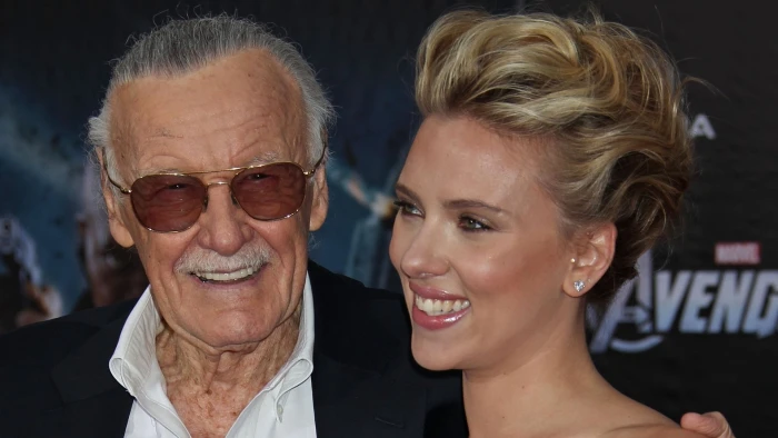 Actresses Scarlett Johansson Stan Lee