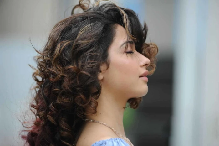 Actresses Tamannaah Bhatia headshot hairstyle portrait