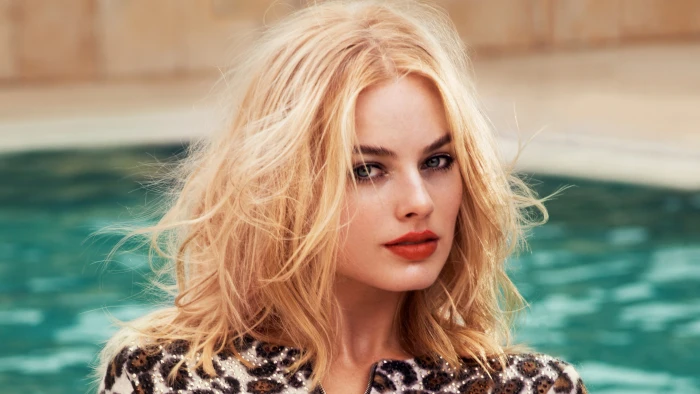 women's blonde hair Margot Robbie Australian actress HD 2k