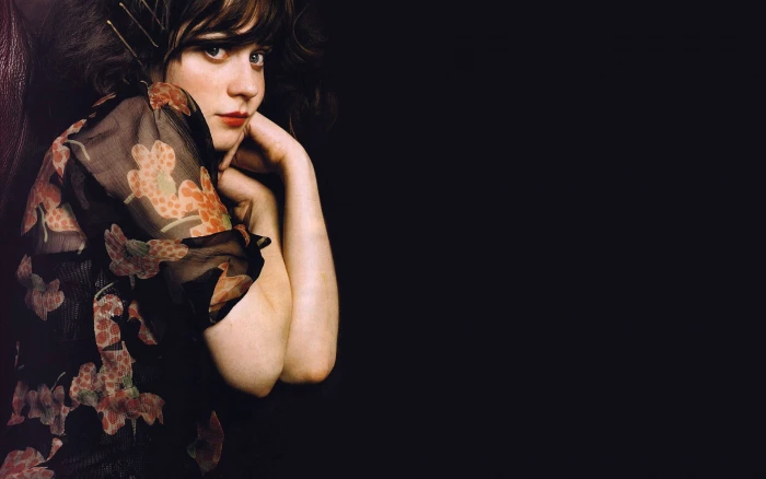 brunette women Zooey Deschanel actress