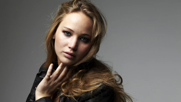 celebrity actress Jennifer Lawrence blonde long hair jacket 2k