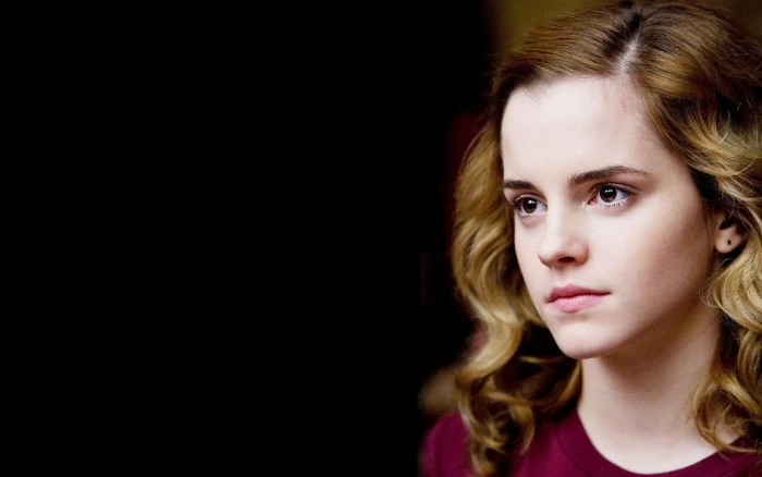 Emma Watson Actresses portrait headshot copy space one person