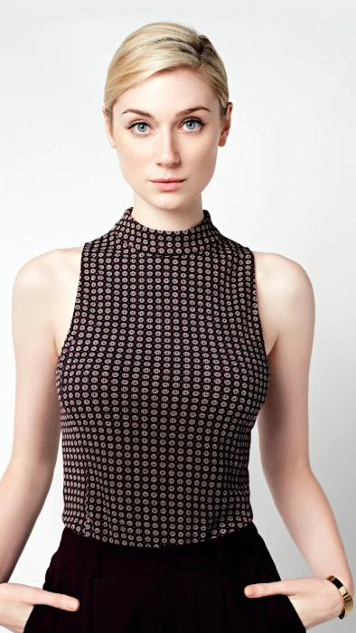 Elizabeth Debicki Agents women's black and gray sleeveless top