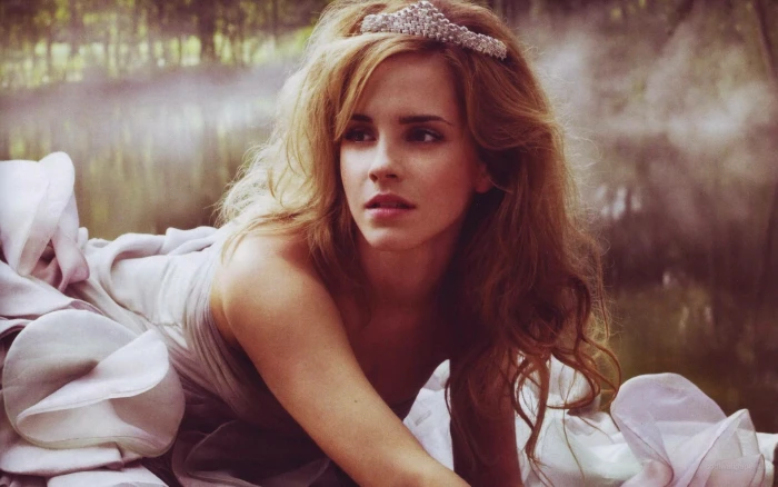 Emma Watson women actress brunette long hair celebrity