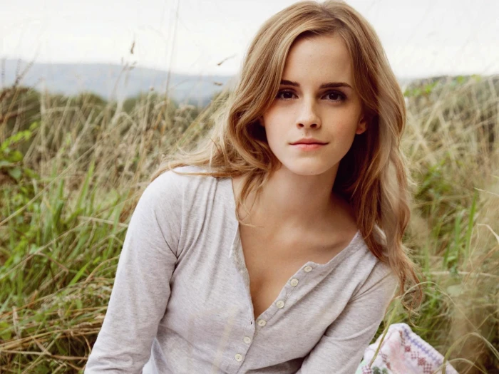 Emma Watson women celebrity eyes lips actress outdoors