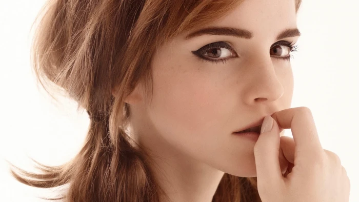 Emma Watson women face actress looking at viewer celebrity