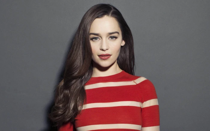 Emilia Clarke celebrity actress brunette women lips eyes