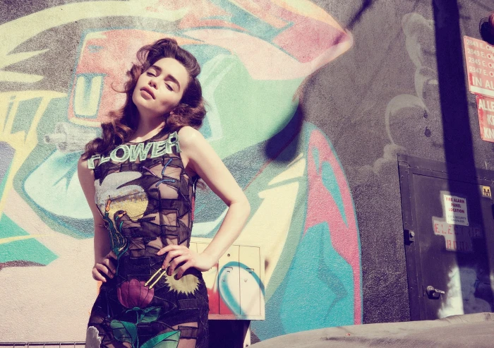 Emilia Clarke women actress celebrity brunette one person 2k