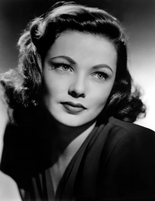 grayscale photo of woman gene tierney vintage actress movies