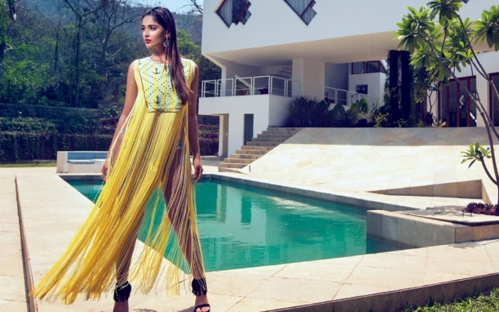 Ileana D'Cruz women's yellow tank dress Female Celebrities