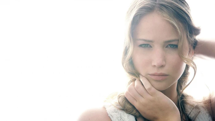 Jennifer Lawrence face women actress portrait celebrity