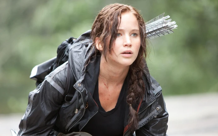 Jennifer Lawrence women actresses arrows braids Katniss Everdeen The Hunger Games 2k