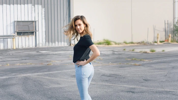 Jessica Alba actress blonde women one person standing