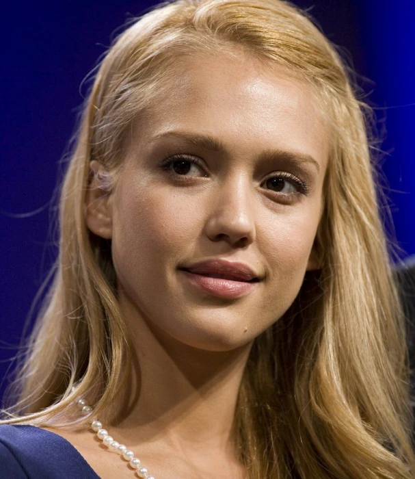 Jessica Alba face blonde actress women celebrity portrait