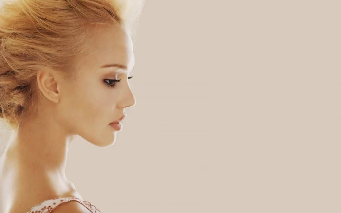 Jessica Alba face women actress portrait profile celebrity 22