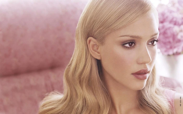 Jessica Alba women blonde face actress portrait celebrity