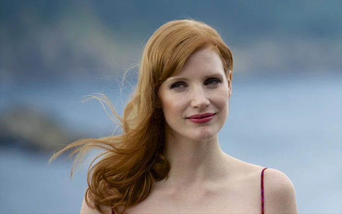 Jessica Chastain women redhead actress face celebrity