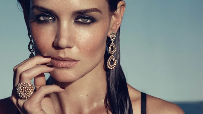 Katie Holmes women looking at viewer actress portrait beauty