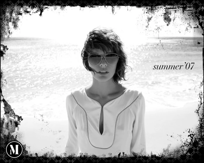 Milla Jovovich monochrome actress sea celebrity sunglasses