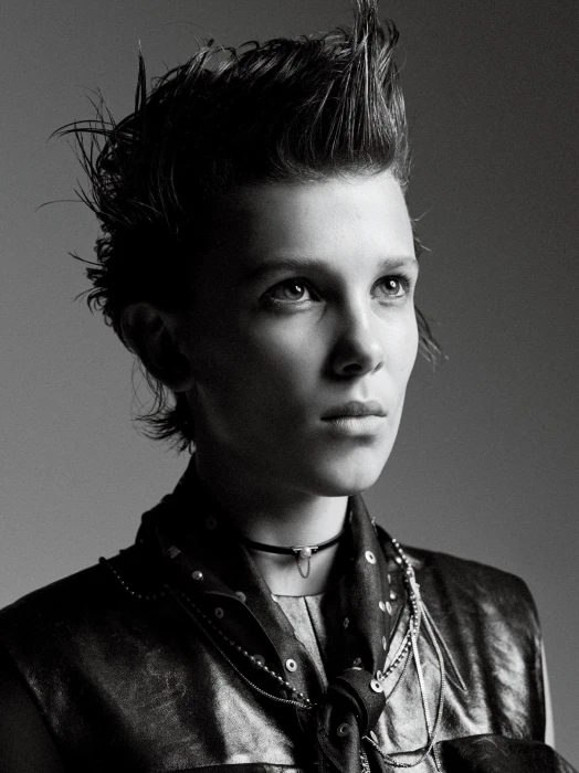 Millie Bobby Brown actress Interview magazine monochrome
